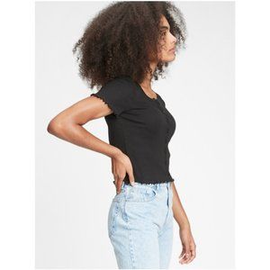 NWT Gap Teen Ribbed Button Down T-Shirt